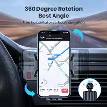 Car Phone Holder Mount,TOPK Upgrade Auto Locking Universal Phone Stand Holder with Hook Clip for Car Air Vent for iPhone Samsun
